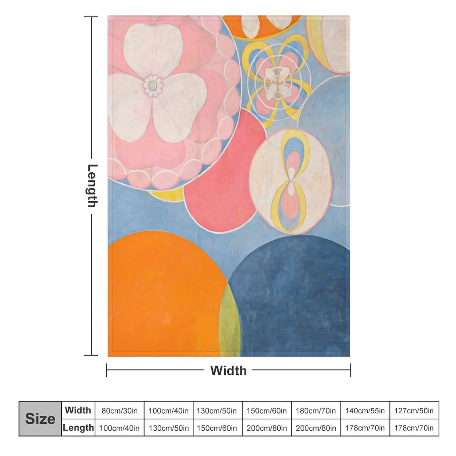 Hilma af Klint The Ten Largest, No. 2, Childhood, Group IV Throw Blanket Bed Soft Big Blankets