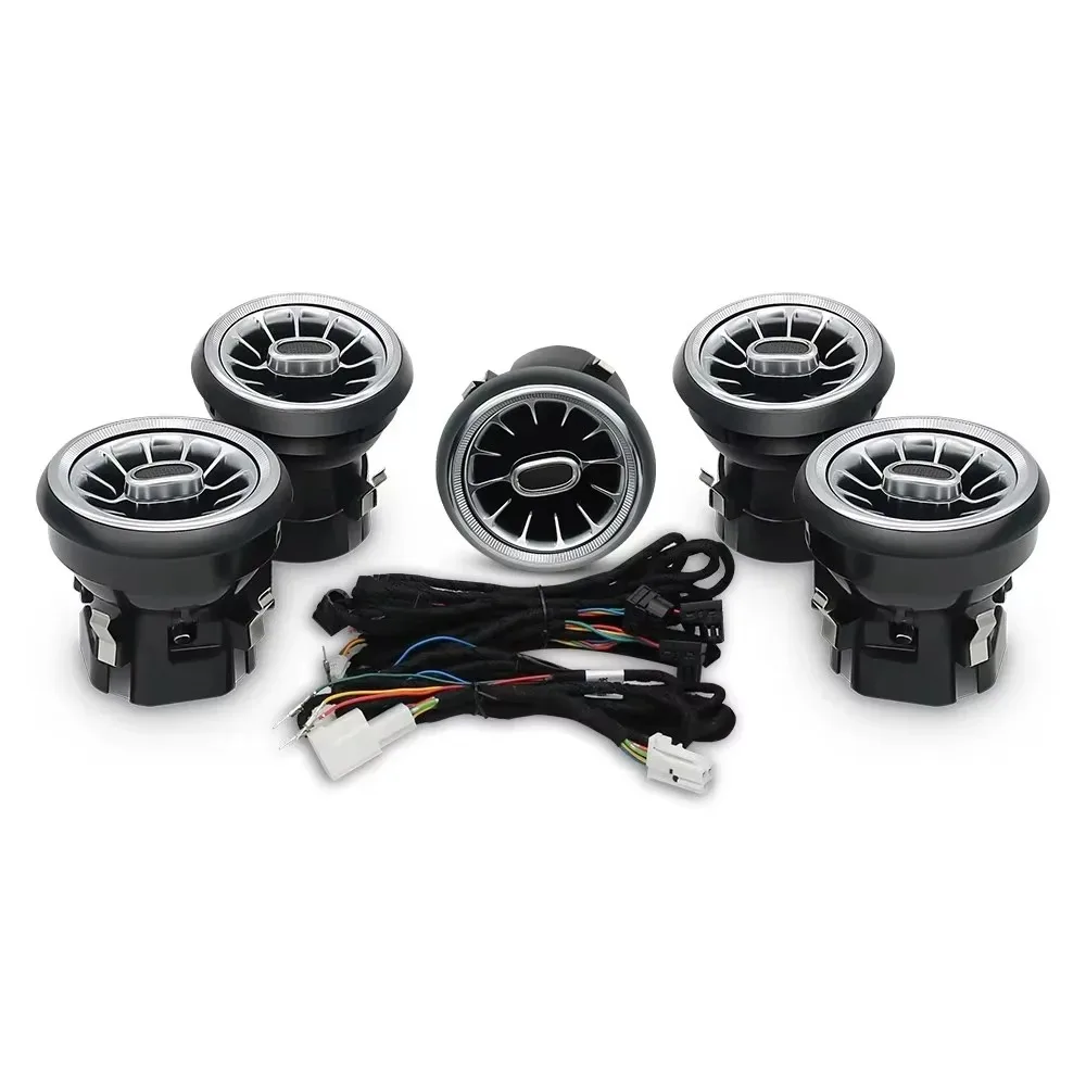 For Mercedes Benz A-class 2013-2018  CLA W117 Luminous Air Vent W176 Car Front Turbine Air Outlet 12 Colors Ambient Light