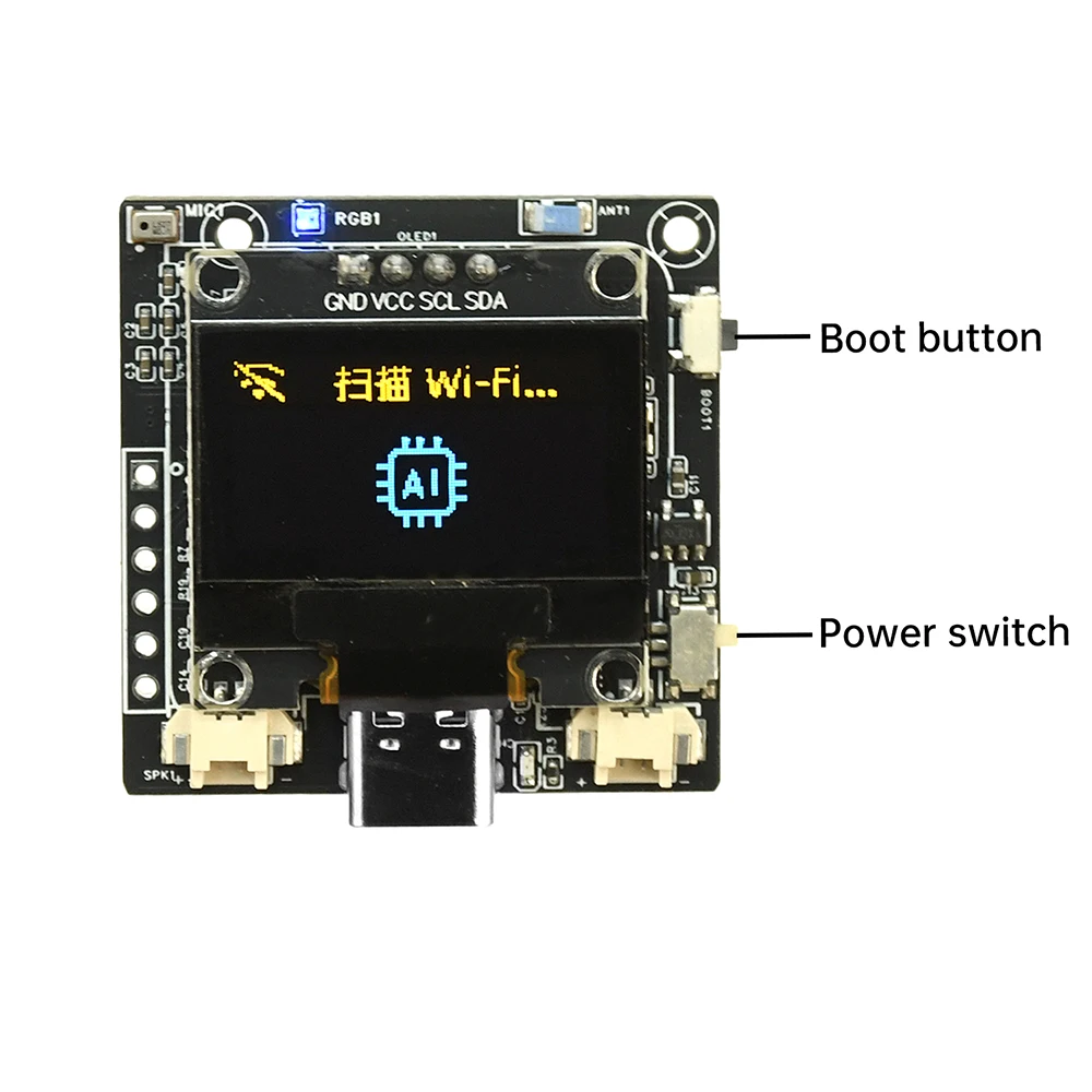 لوحة تطوير ESP32-C3 AI مع وحدة صوت ذكية بشاشة OLED تدعم حوار Xiaozhi AI متعدد الاستخدامات #1