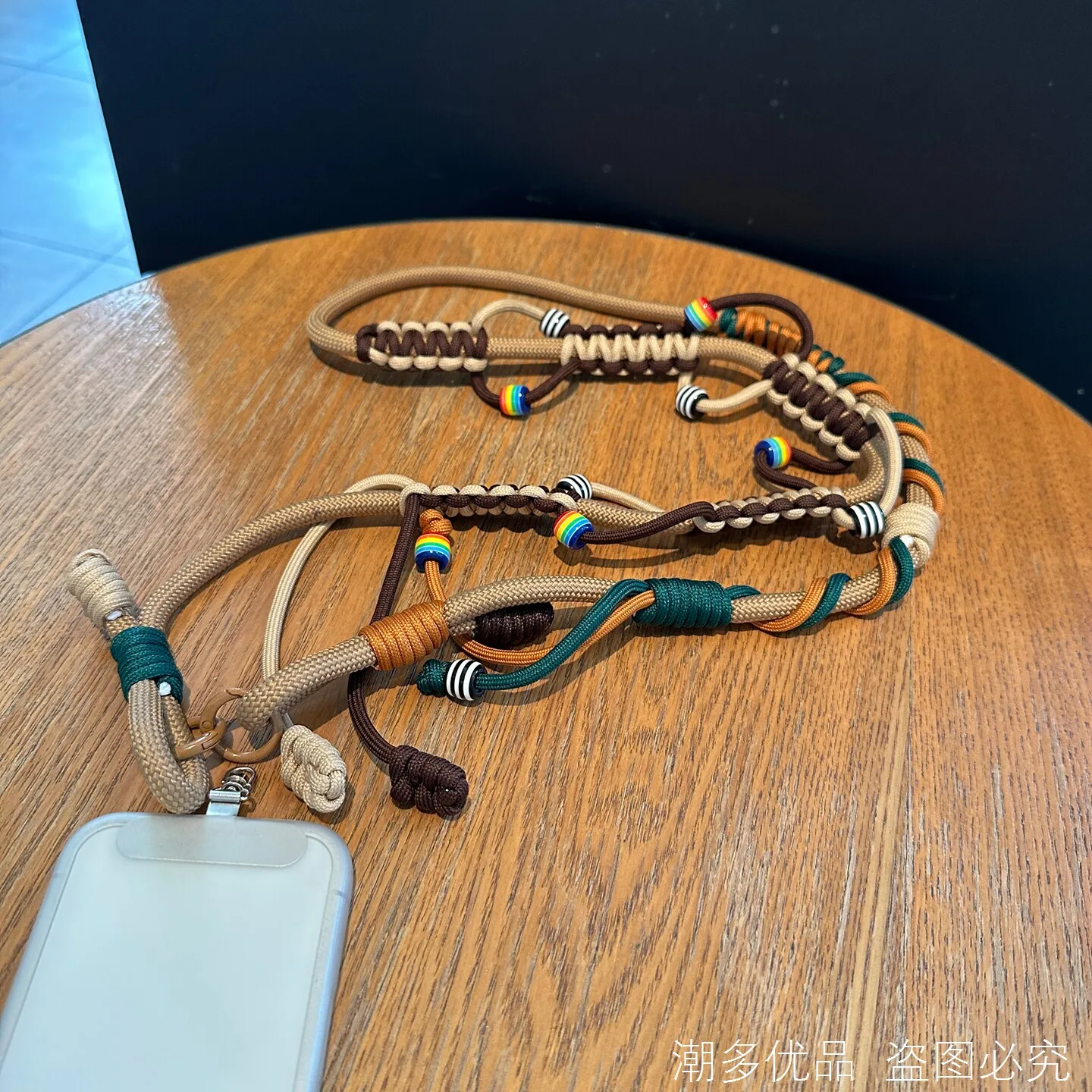 Handmade Mobile Phone Lanyard Crossbody Adjustable Halter Outdoor Portable Multi-Purpose Hiking Shoulder Strap Anti-Lost