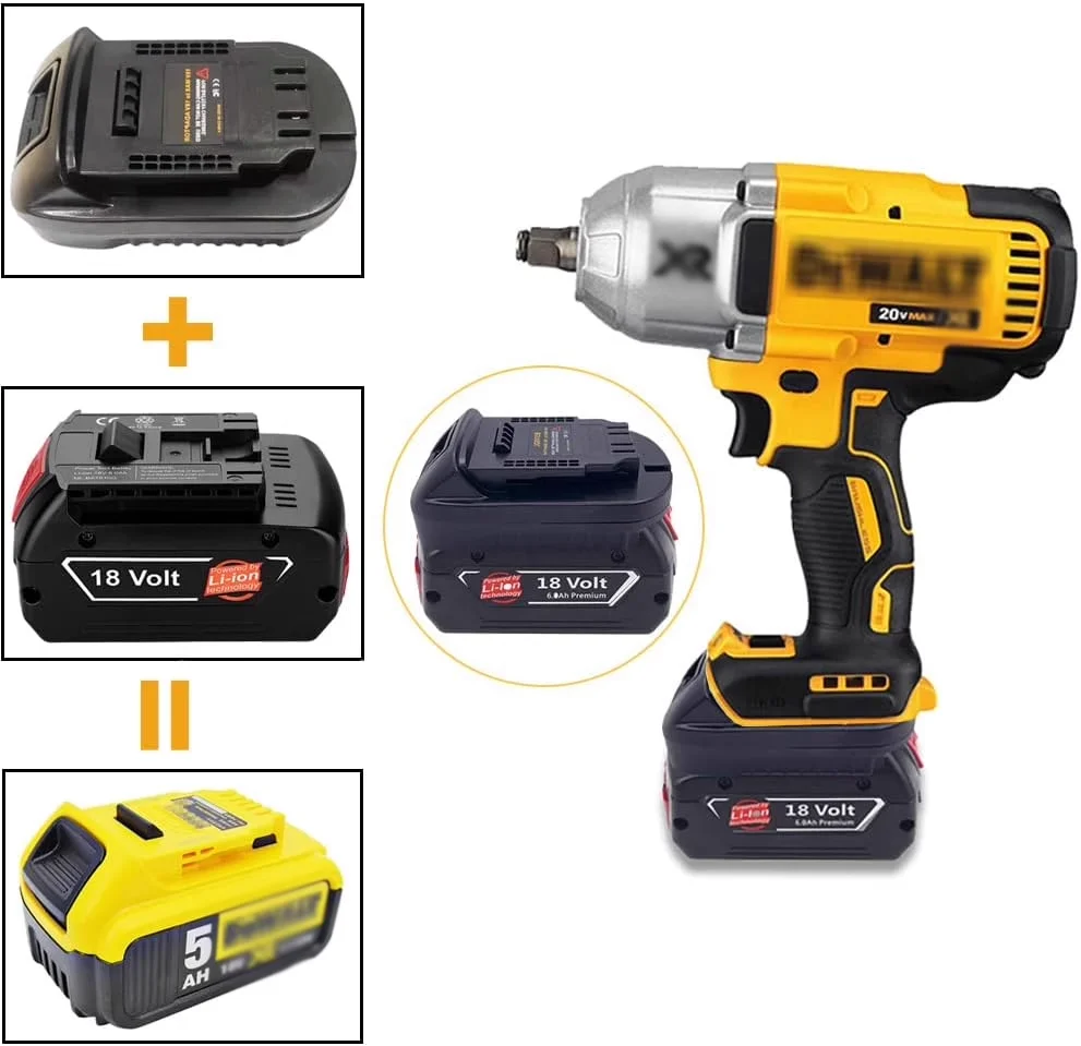 

Adaptor for bosch 18V battery converter for Dewalt 20V tool use replace for DCB204 DCB205