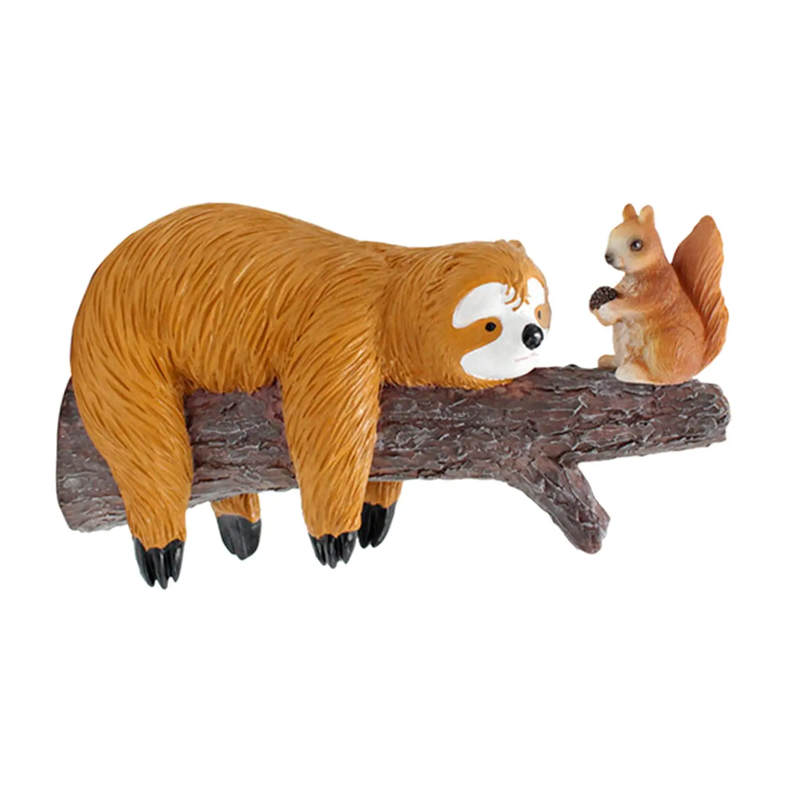 Sloth and Little Squirrel Garden Statue Garden Tree Ornament for Courtyard