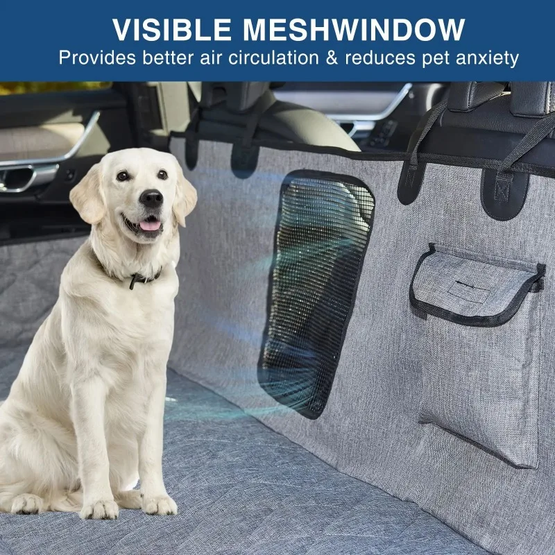 

Чехол на автомобильное сиденье для собак, водонепроницаемый всесезонный дорожный коврик, гамак, защитная накладка для маленьких, средних и больших собак, заднее сиденье