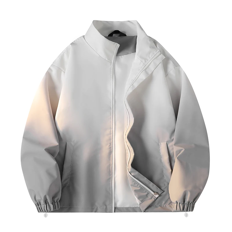 ملابس رجالية غير رسمية بياقة واقفة Jaet لربيع وخريف جديد Sle ماركة عصرية أوائل الربيع ملابس عمل ترفيهية ملونة علوية