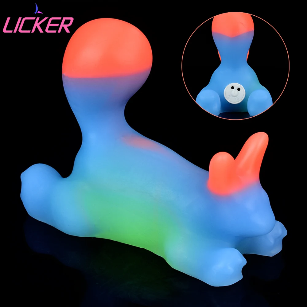 

LICKER Fantasy Cat Style Sex Luminous Vibrating Grinder Vaginal Prostate Massage Stimulation Adult Toys For Women Men Foreplay