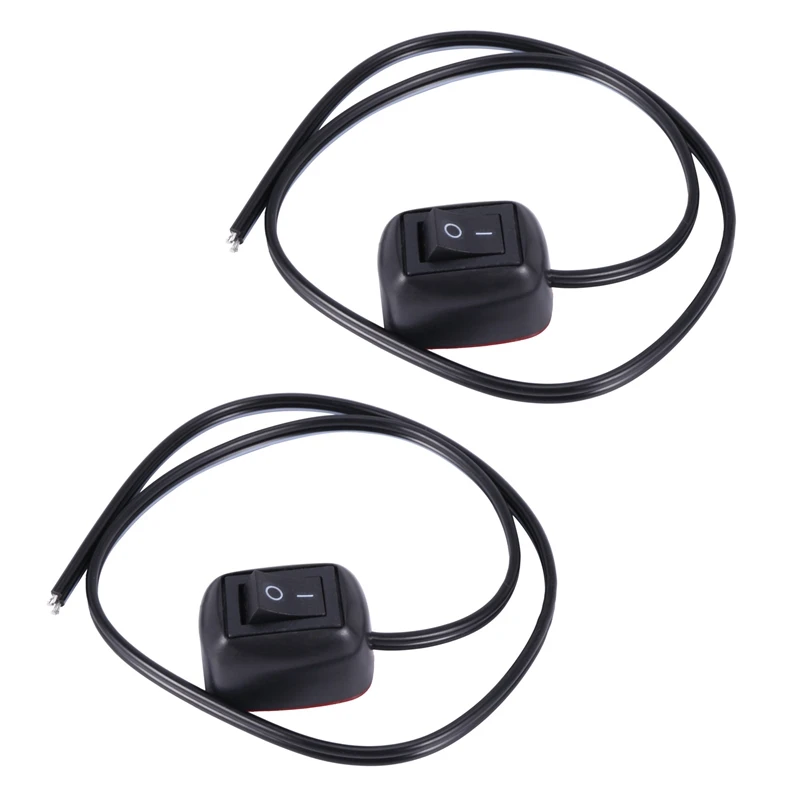 2X Car DIY Switch Water Drop Shape Button Switch OFF/ON DC 12V For Fog Lights, DRL, LED Light Bar, Etc