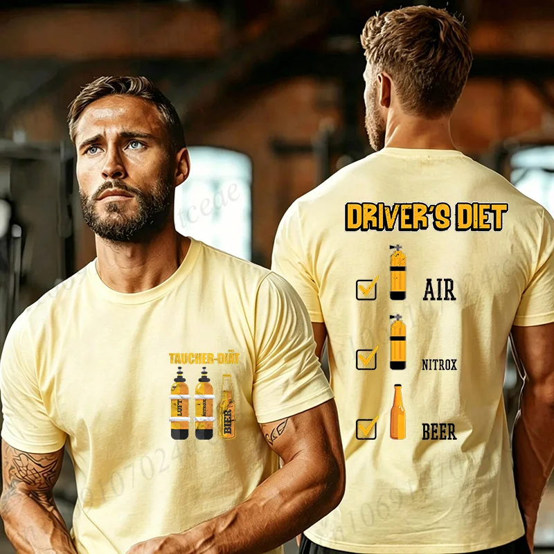 Scuba Diver Men T-shirt Casual Summer T-shirts Diving Print Men's Clothes Ocean T Shirt Tops for Men Women Clothing Diving Gift