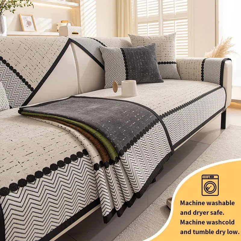 1PC-Snow Neil Sofa Matte Vier Jahreszeiten Universal Rutschfeste Sitzmatte Gerade Linie Sofabezug Premium