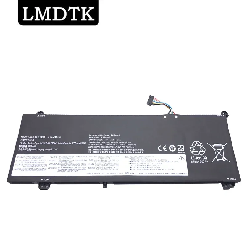 

LMDTK New L20M4PDB Laptop Battery For Lenovo ThinkBook 14 15 2021G2 ITL ARE G3 ACL L19C4PDB L19M4PDB 15.36V 60WH