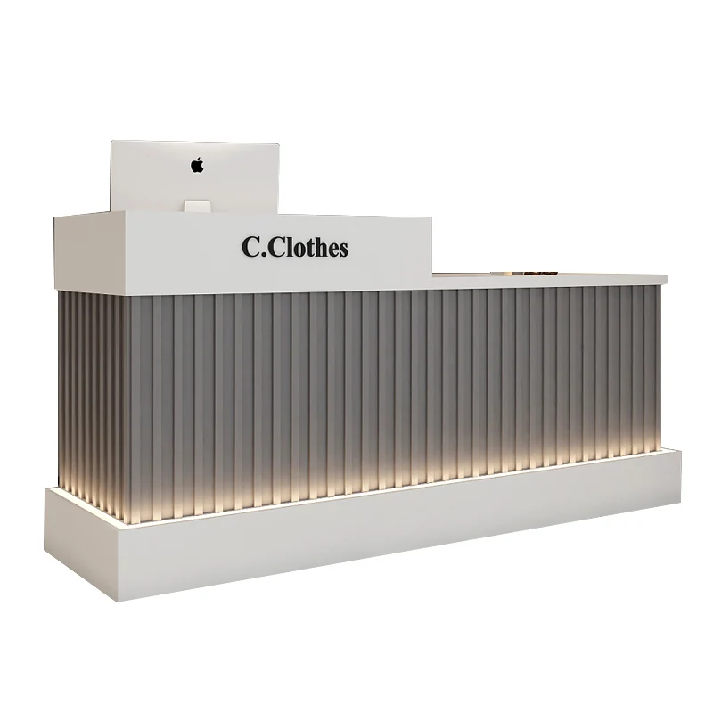 

Fashion Pink Boutique Checkout Counter Reception Desk Green Wood Color Shop Cash Counter Wooden Front Desk Reception Salon
