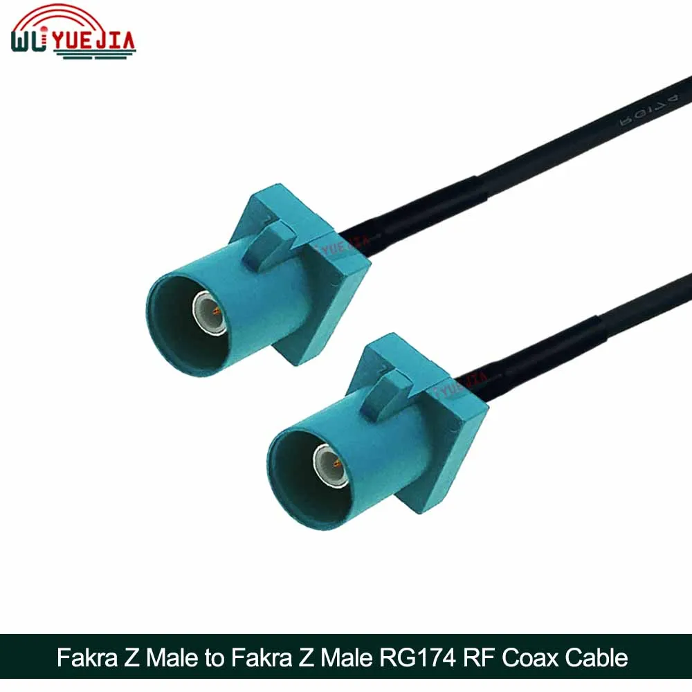 RG-174 Water Blue Fakra Z Male Plug to Fakra Z Female Jack Connector RF Coaxial Cable For GPS Wi-Fi Antenna Telecom Systems
