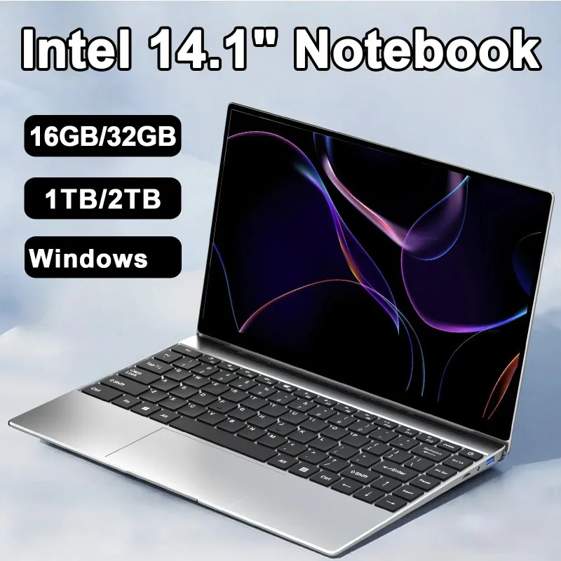 14.1 Inch Premium Ultra Thin Notebook 2026, Intel i9-9880H,DDR4 16GB/32GB RAM, 2TB SSD, Portable Business Laptop PC