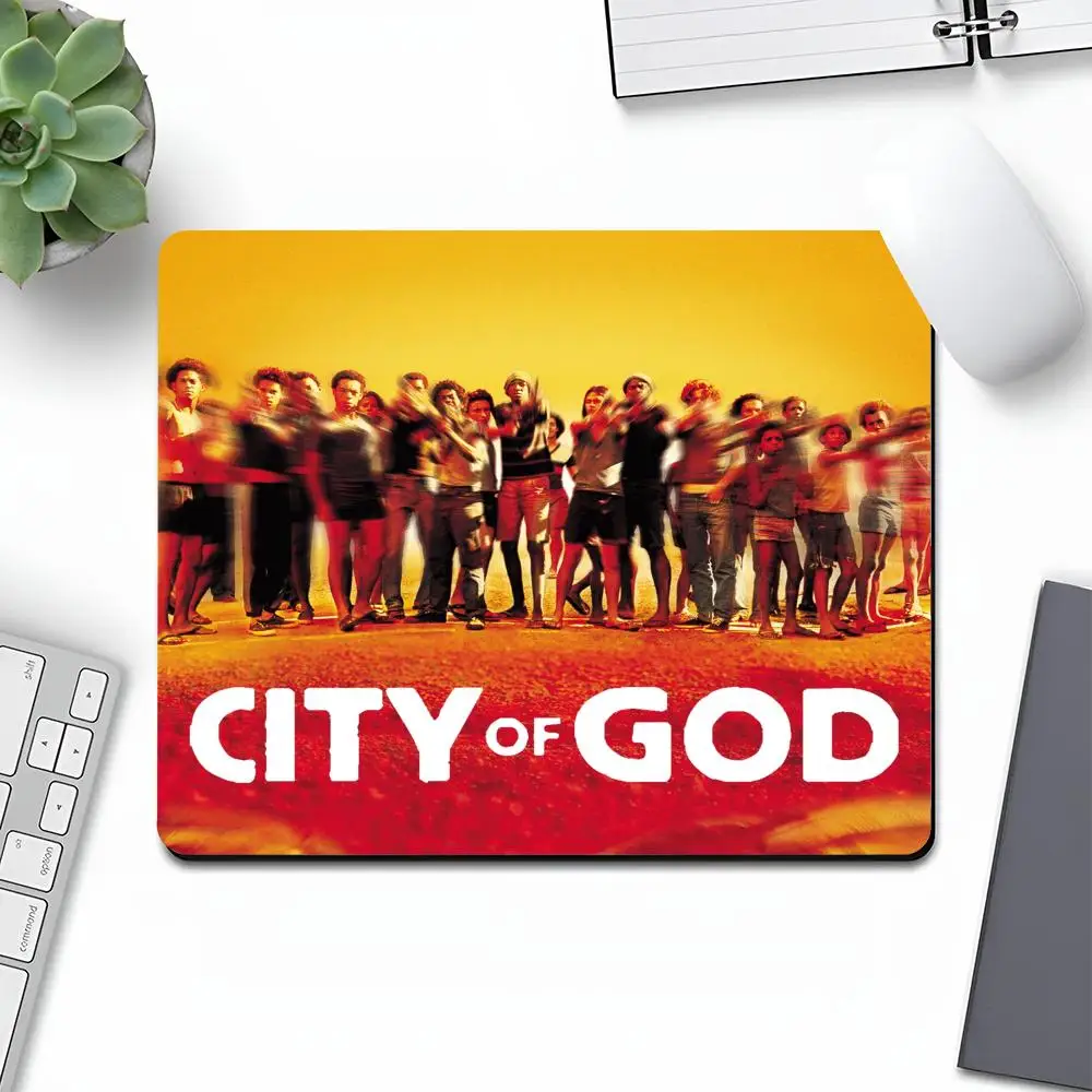 God's Town Mouse Pad Art Gaming Gamer Small Rubber Locking Edge Large Computer MousePad Laptop Birthday Desk Pad