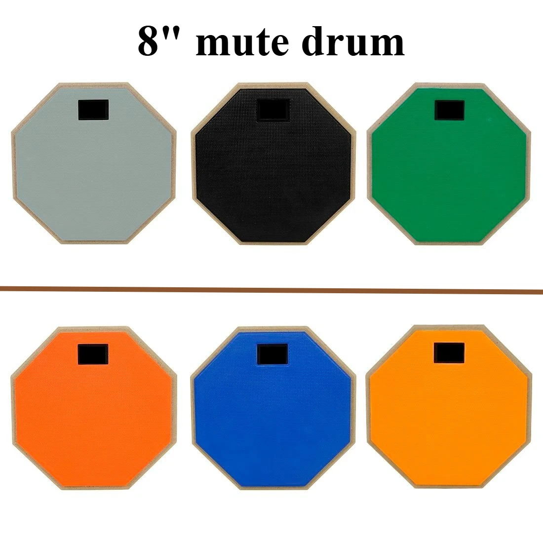 

8-Inch Double-Sided Triple-Layer Silent Drum Practice Pad - Rubber Mute Pad for Drum Kit Beginners