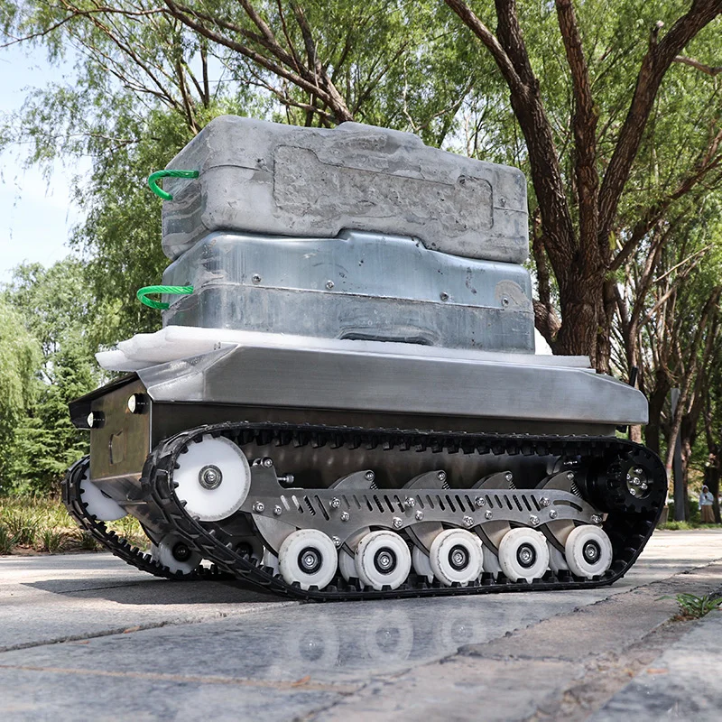 Mini Electronic Rubber Crawler Tracked Farm Robot Agriculture Remote Tracked Carrier