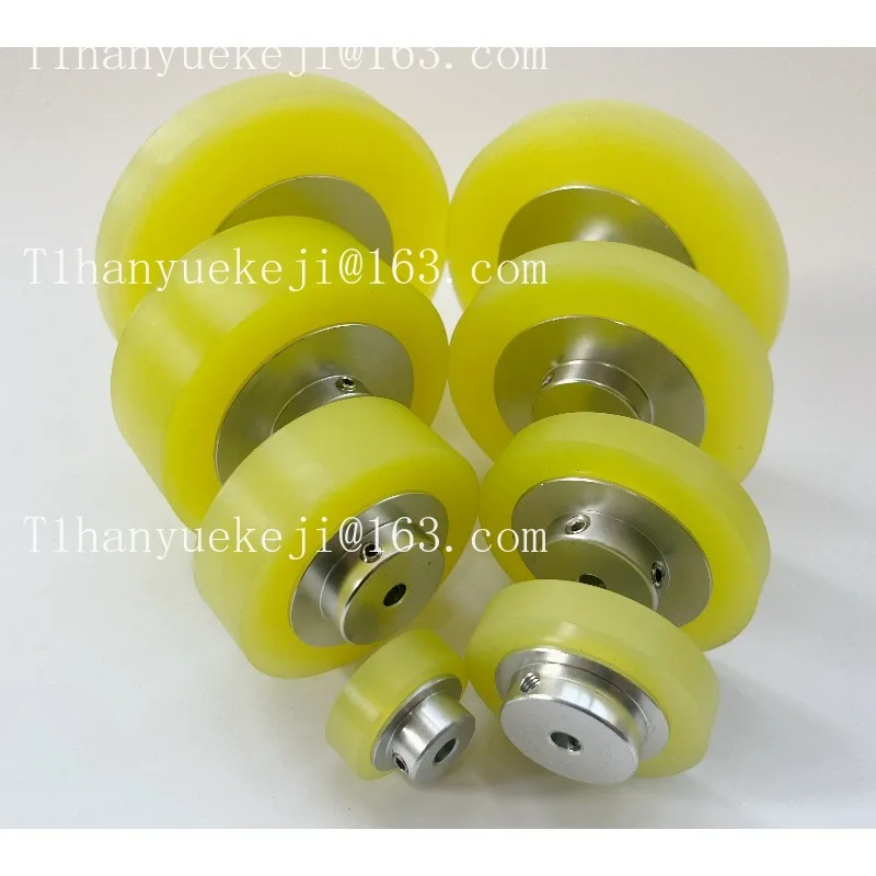 Encoder meter wheel, long wheel mounting bracket, polyurethane wheel, mounting frame, circumference 100mm