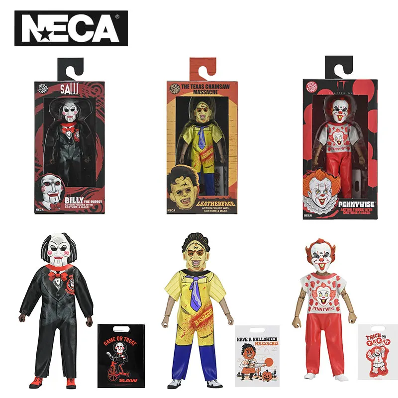 

NECA Toys Ben Cooper Saw Billy The Puppetaction / IT Pennywise / The Texas Chainsaw Massacre Leatherface Action Figure 6" Doll
