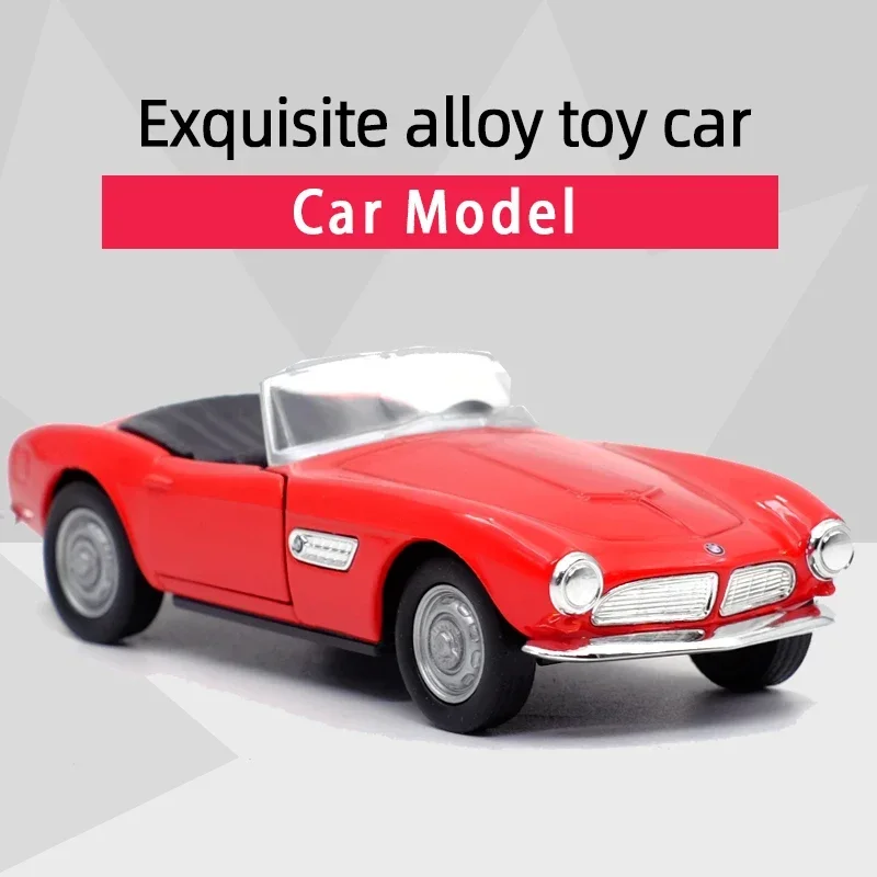 WELLY 1:36 1956 BMW 507 classic melting convertible Toy car model with simulation alloy car model pull back car toy gift B622