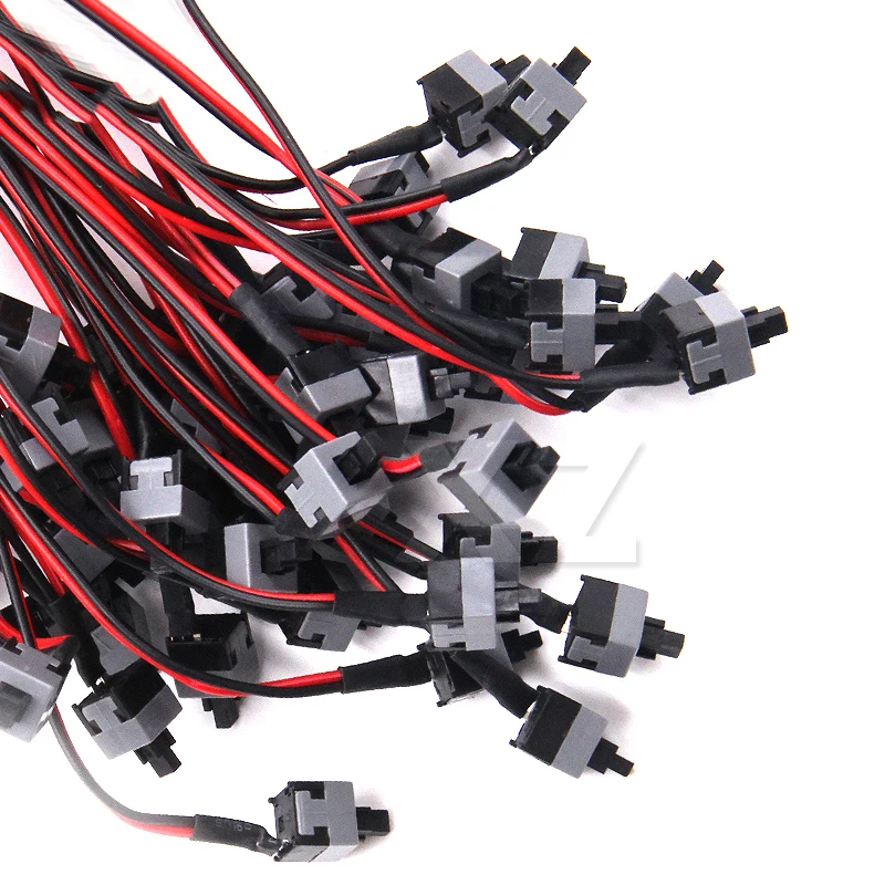 Universele Lange Power Line Moederbord Vervanging Aan/Uit Knop Schakelaar Kabel Reset voor PC Computer Power Automatische Reset Push