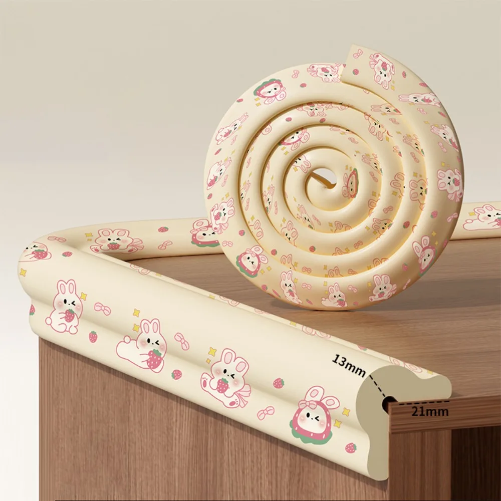 

Durable 2m Desk Edge Guard Strip Cartoon Digital Pattern Baby Safety Anti Collision Cushion Soft Thickend Foam Bumper Bedside