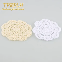 30Pcs Round table mat crochet coasters doilies cup pad props for lampshade 10cm