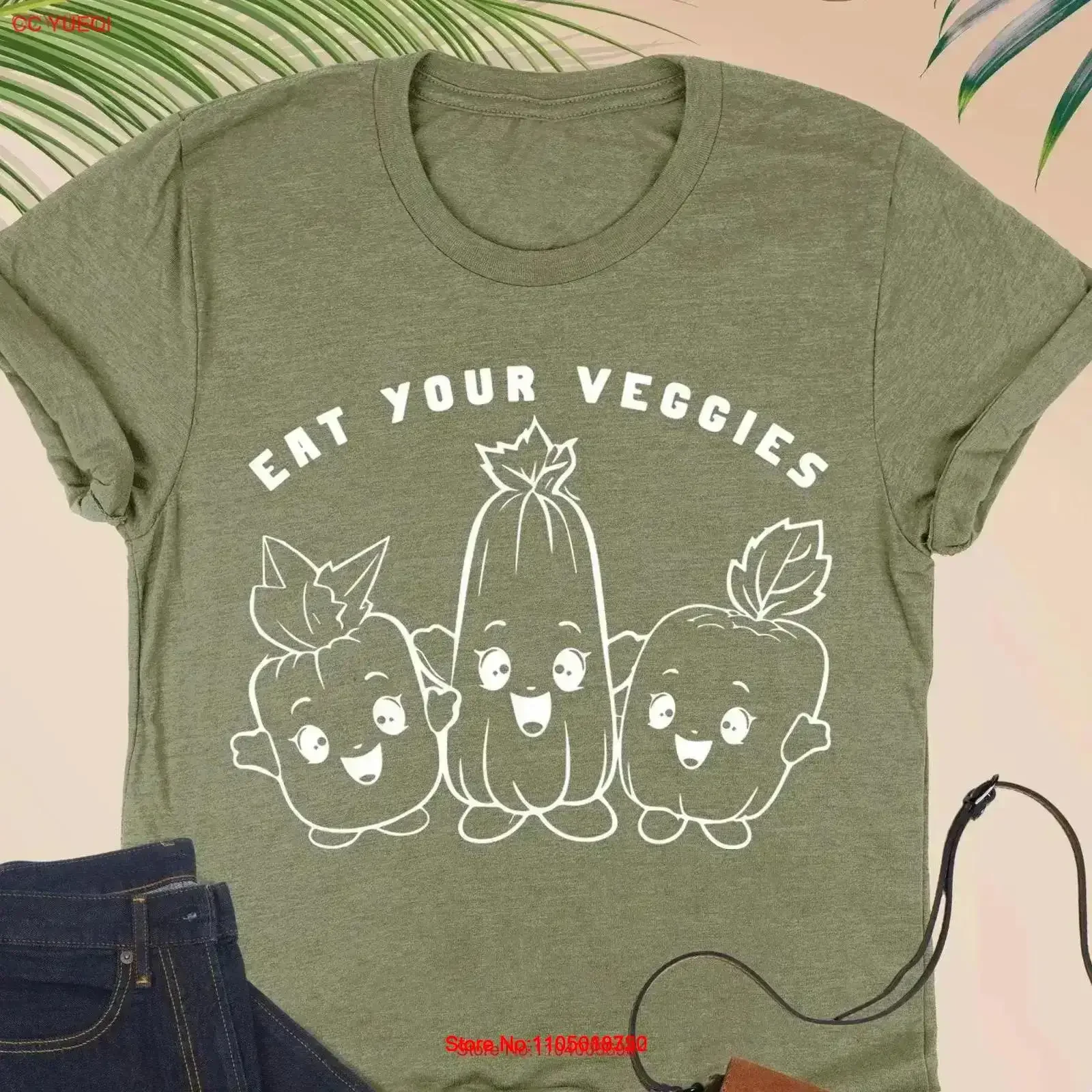 Eat Your Veggies T Shirt Vegan Powered By Plants Run on Plant Based Vegetarian Herbivore vintage Washed homme Stylish vintage
