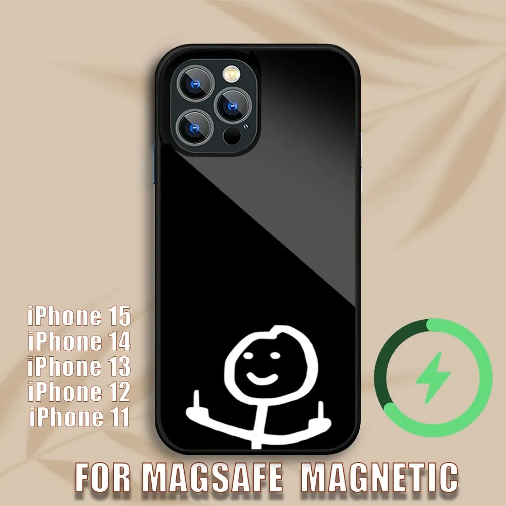 Funny Matchman Phone Case For iPhone 15 14 13 12 11 Pro Max Plus Magsafe Magnetic Wireless Charging Cover