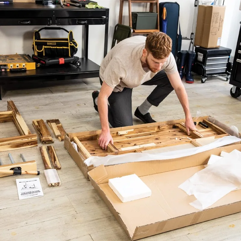 Olympia Tools 48-Inch Acacia Hardwood Workbench with Drawer - 330lbs Weight Capacity Heavy Duty Portable Wood Work Bench