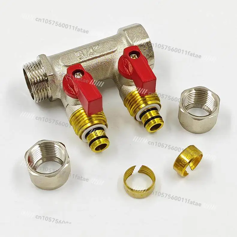 Floor Heating Separator 3/ball Self-valve Water Separator Incoming Water Distributor Geothermal Water Separator 4