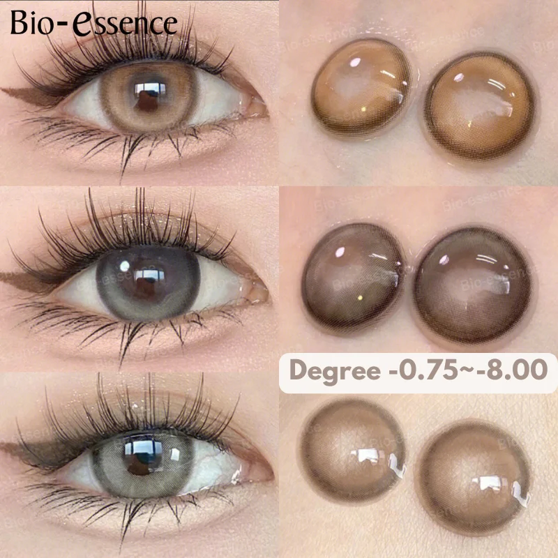 Bio-essence – lentilles de Contact colorées coréennes pour les grands yeux, marron, bleu, perle de