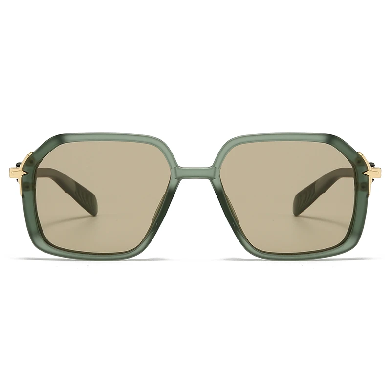 6088European and American Male Aviator Glasses Retro Sunglasses Square Frame Sunglasses Cross-Border Spot Metal Leg Decoration