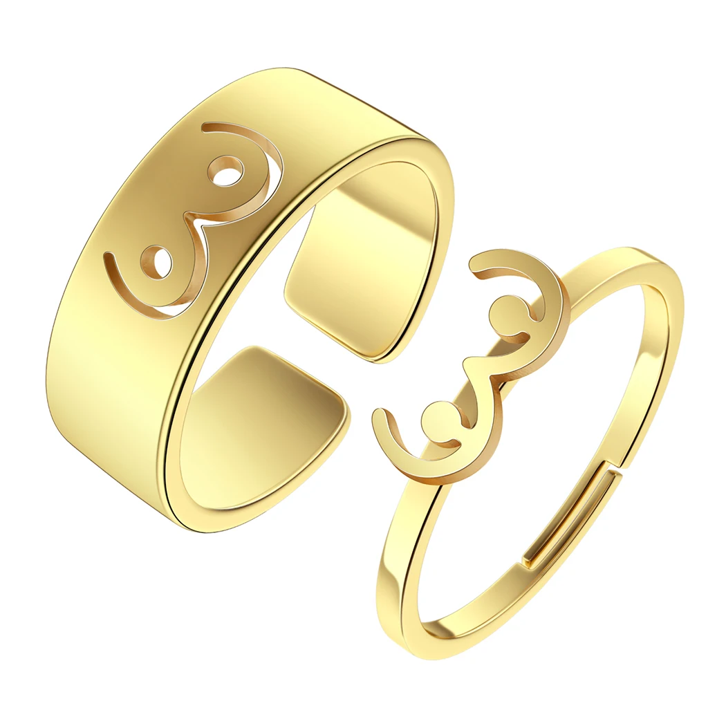 QIMING Boobs Lesbian Adjustable Women Ring Breast Sexy Jewelry Stainless Steel Feminist Pride Gift Cancer Patient Finger Rings