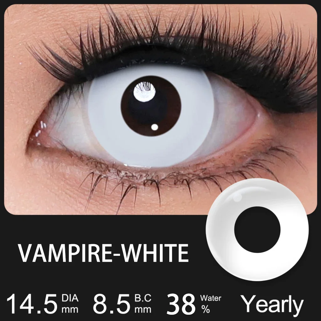 FUNSACHY Cosplay Zwart Wit Contactlenzen voor Ogen 1 Paar Gekleurde Anime Lens Oogmake-up Leerling Halloween Vrouwen mannen Accessoires