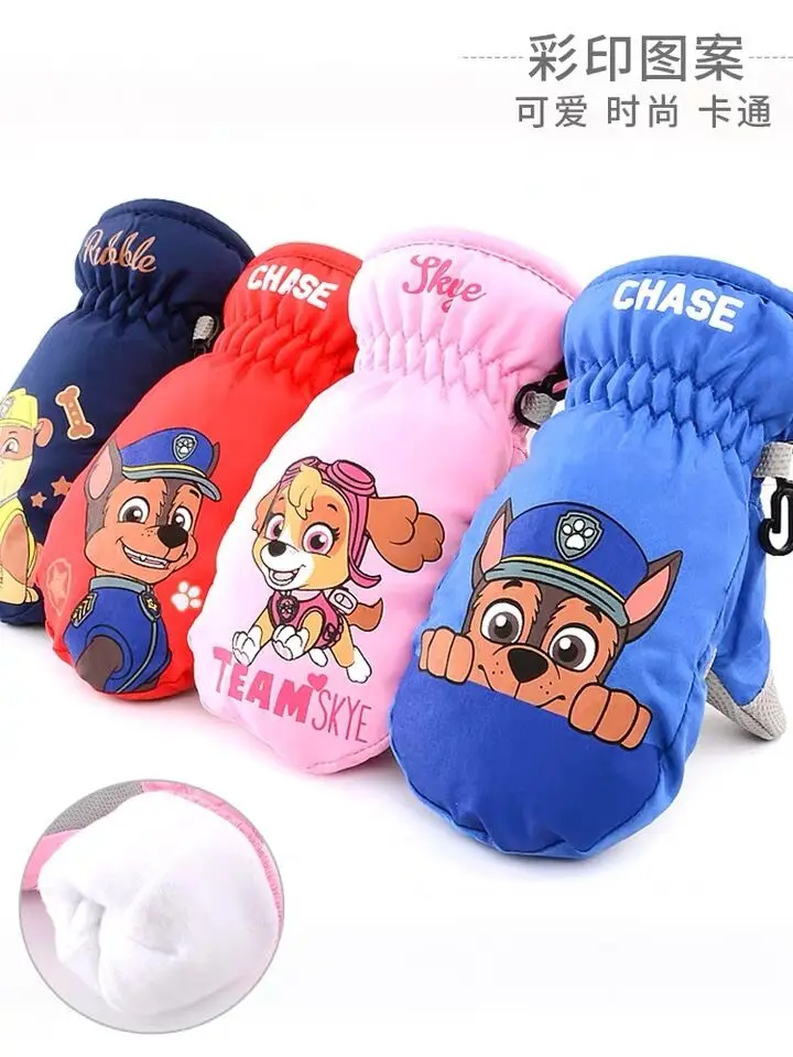 New Winter Genuine Paw Patrol Chase Skye Marshall Ski gloves Anime Toy Action Figure Doll Juguetes Children Toys Chirstmas Gift