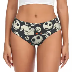 Custom Jack Skellington Briefs Underwear Women Comfortable Stretch The Nightmare Before Christmas Panties