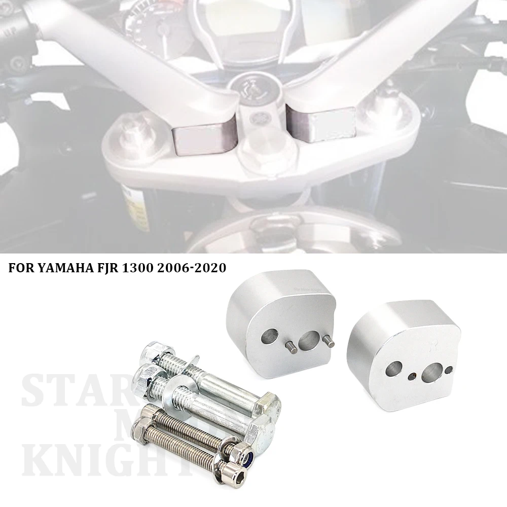 Handlebar Riser for Yamaha FJR1300 FJR 1300 2006-2020 2019 2018 2017 2016 2015 2014 2013 2012 2011 Silver Motorcycle Accessories