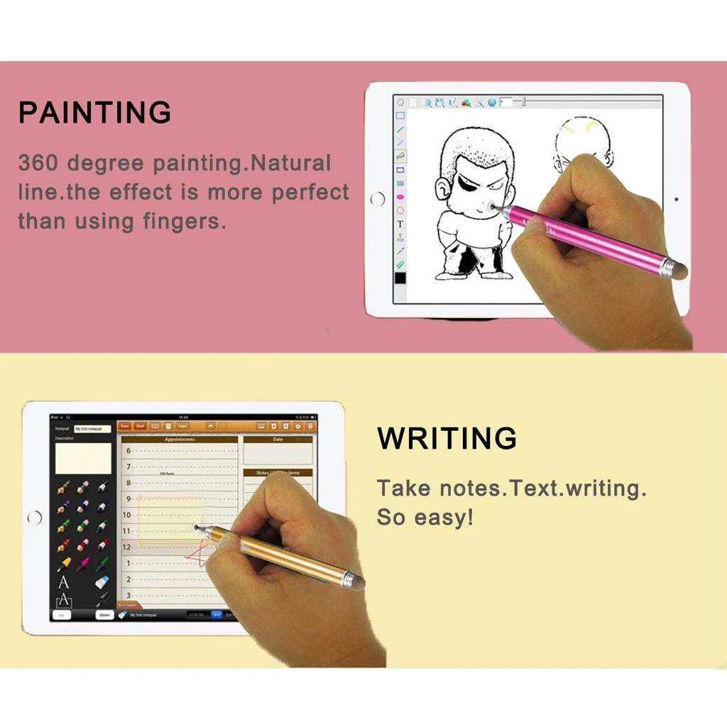 

2 in 1 Capacitive Touch Screen Pen Stick for Tablet PC