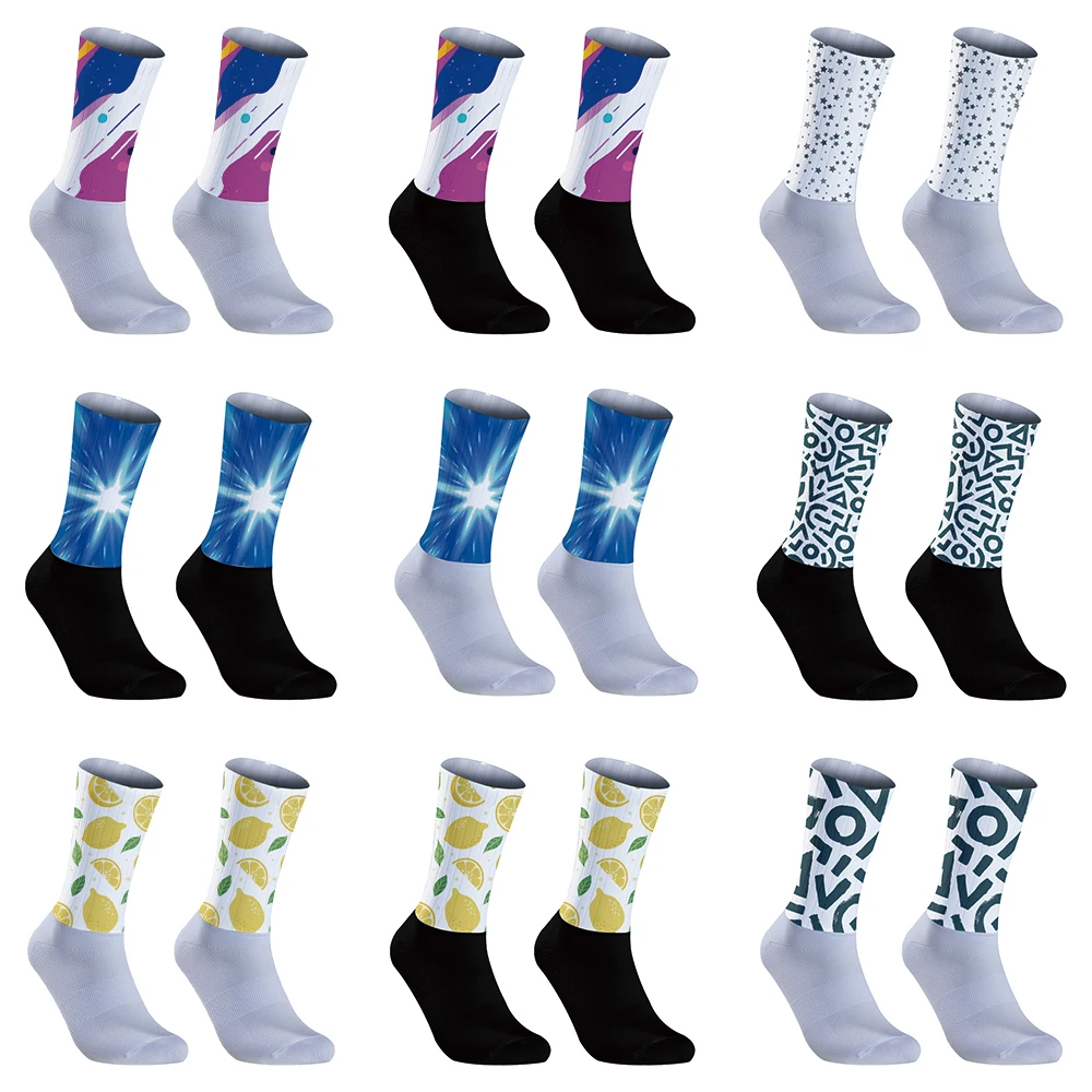 Anti Pro Seamless Bike Socks, Team Slip, Road Ride, Corridas ao ar livre, Ciclismo, Novo, 2024