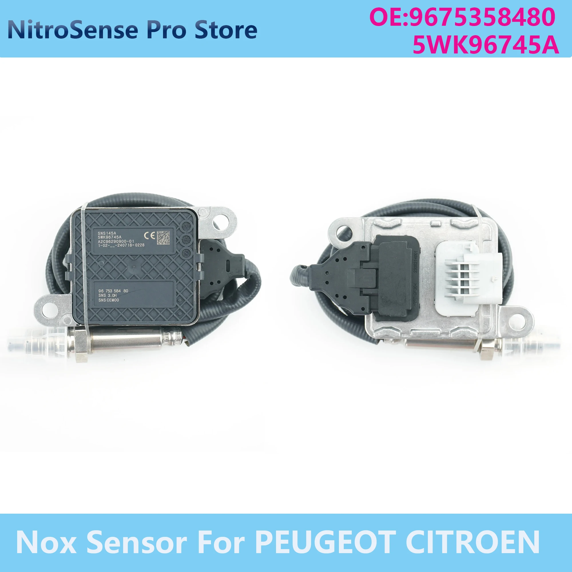 

9675358480 5WK96745A 5WK9 6745A New Nitrogen Oxide Sensor Nox Sensor For VAUXHALL Citroen C3 C4 DS3 208 2008 308 3008 508