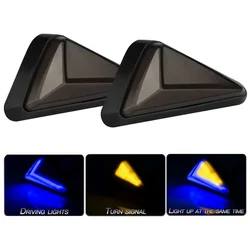 2Pcs Motorcycle Flush Mount Triangle Turn Signal Light LED L-shape Indicator Lamp DRL Blinker Waterproof Led Flashing Lights