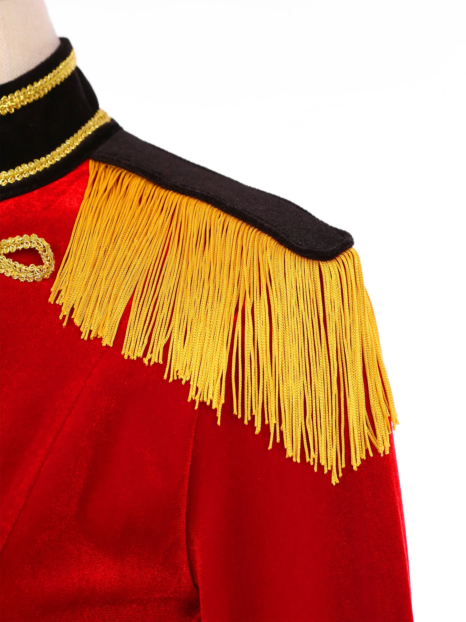 Halloween Women Circus Ringmaster Cosplay Festival Costume manica lunga Disfraz Circo spalla con frange giacca in velluto cappotto