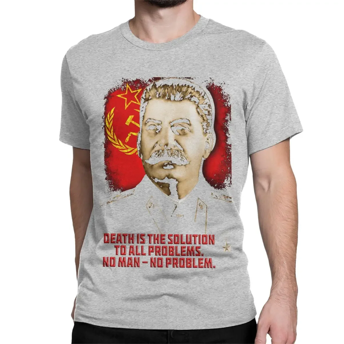 Men T-Shirt Allied Nations Joseph Stalin Funny Cotton Short Sleeve USSR Russia T Shirts Round Collar Clothes Gift streetwear new