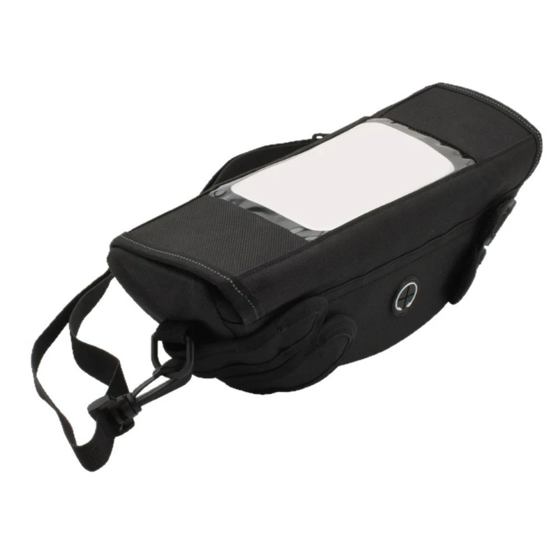 37JE Stylish Motorcycle Handlebar Storage Bag Designed With Anti Slip Base And Quick Access Pockets For Phone Keys Small Items
