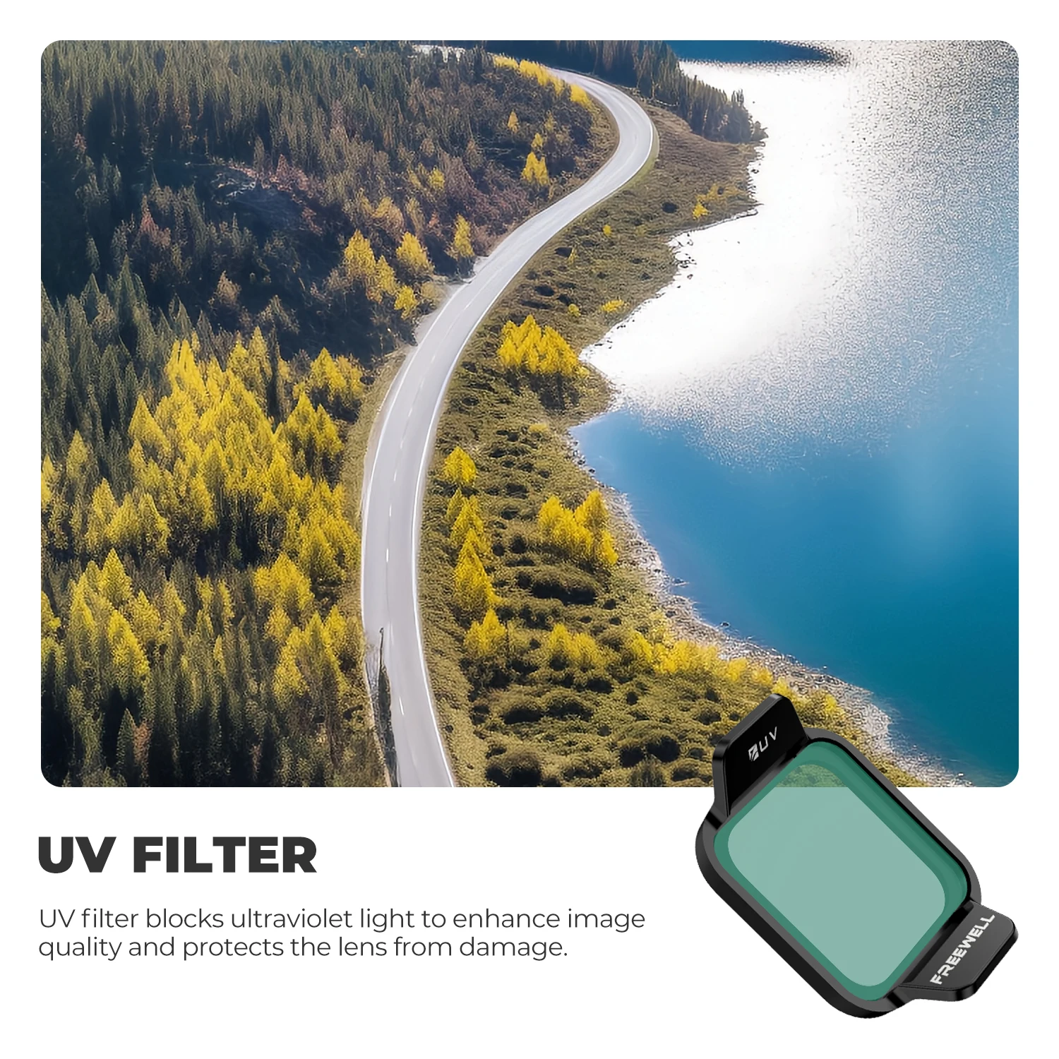 Freewell Bright Day Filters Kit 6 Pack ND8,16,32,ND64/PL UV ND1000 Filter, for DJI Flip and DJI Lito X1 Photography Accessories