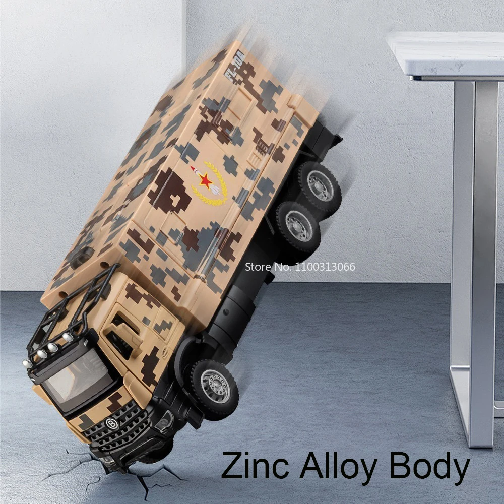 1:35 FL-10A modelos em miniatura carros brinquedos roda puxar para trás portas abertas míssil militar veículos transporte caminhão modelo decoração de casa