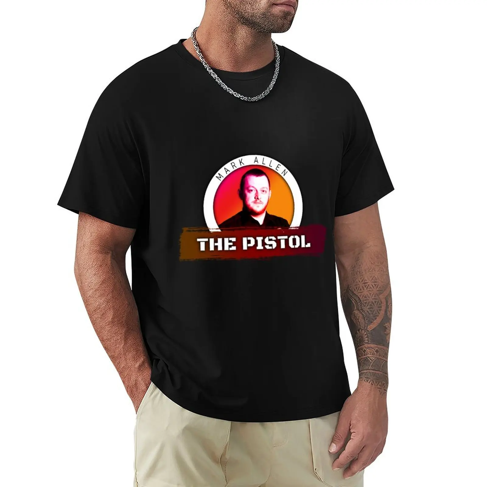 

Snooker - Mark Allen The Pistol T-Shirt valentines clothes oversizeds Aesthetic clothing Short sleeve tee men