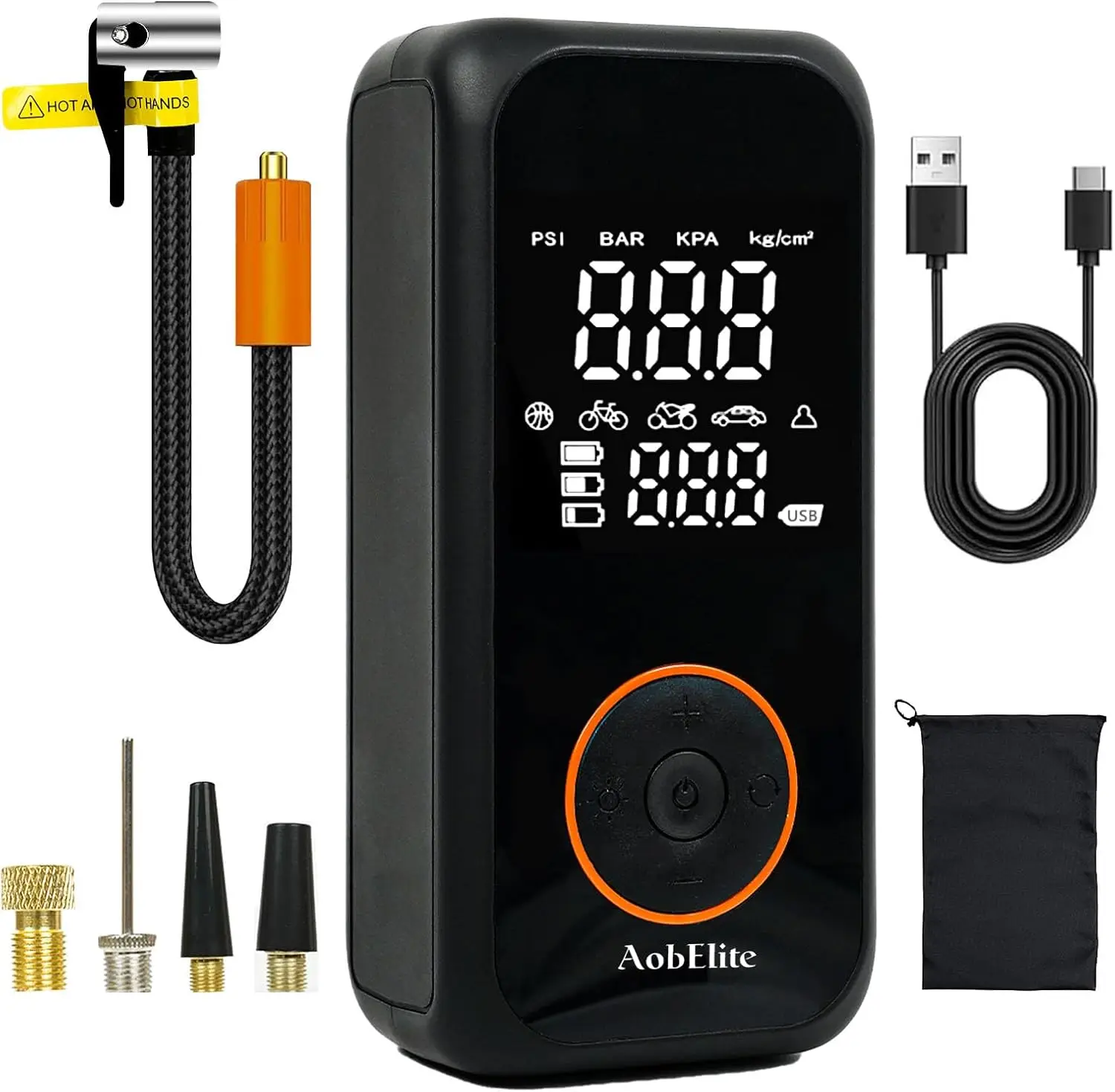 

Portable Air Compressor 150PSI Cordless Tire Inflator with Digital Gauge LED Light Auto Shut-Off for Car Bike Motorcycle Balls