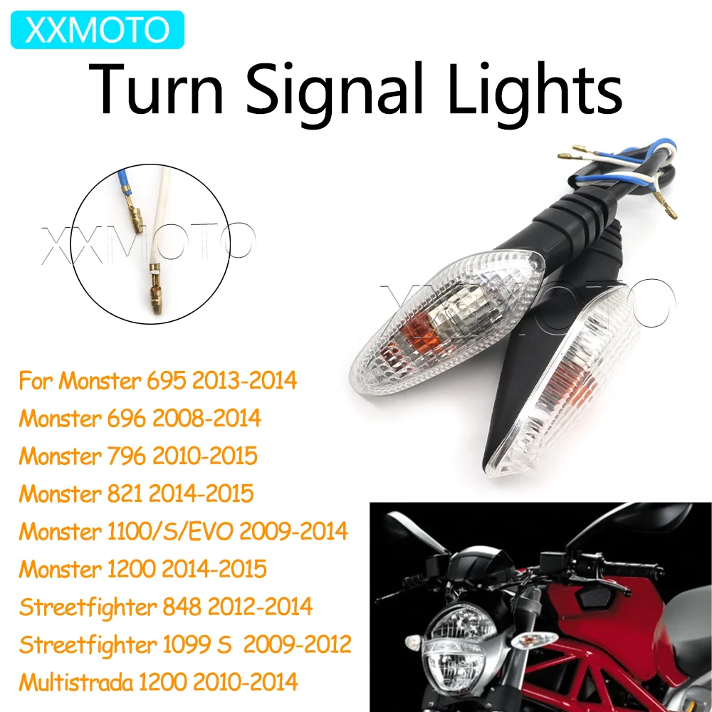 

For Ducati Monster 695 696 796 821 1100 S EVO 1200 Streetfighter 848 1099 S Multistrada MTS 1200 Motorcycle Turn Signals Lights