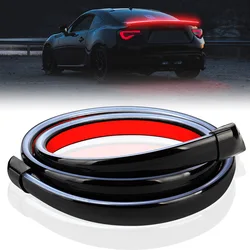 120/130CM 12V  Led Spoiler Light Universal Car Turn Signal Driving Brake Flash Trunk Lip Racing Tail Lamp Carbon Fiber RGB