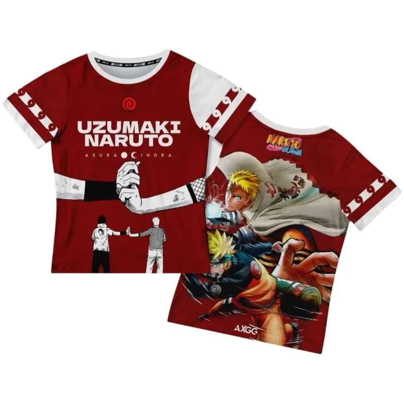 2026 New Naruto Character Collection Theme Print T-Shirt, Japanese Style Trendy Brand, Unisex Sporty Casual Short-Sleeve Top
